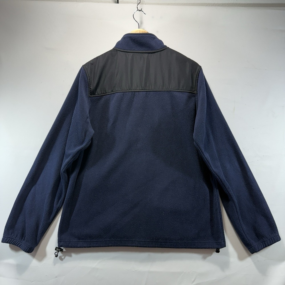 Fila Jacket Mens M Navy Blue Full Zip Fleece Cozy Warm Winter Pockets - Picture 14 of 14